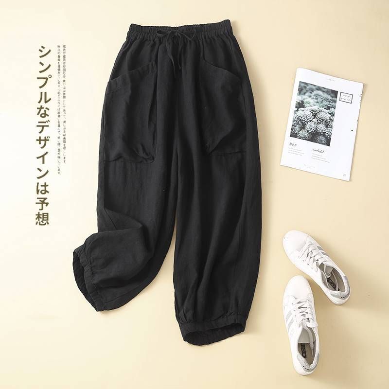 バルーンパンツ レディース 夏 綿麻風 大きいサイズ ゆったり