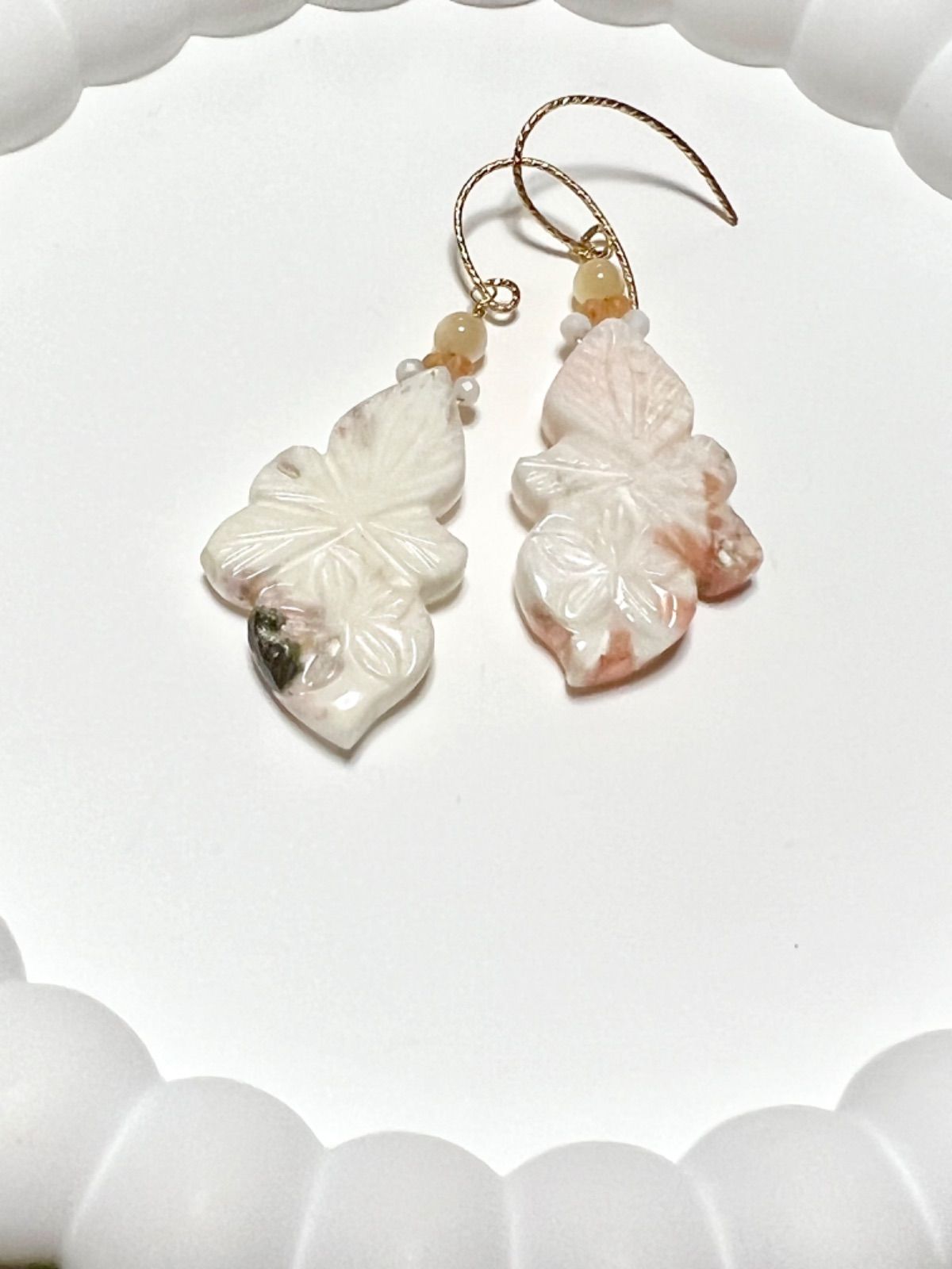 14kgfスコレサイトカービングピアス/イヤリング 売れ筋 14kgfスコレ