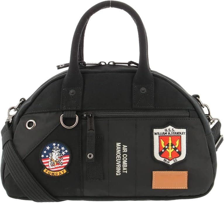 [アヴィレックス] ボストンバッグ ショルダーバッグ 2way EAGLE SERIES イーグルシリーズ TOP GUN トップガン A5 メンズ レディース AVX3527J (ブラック)