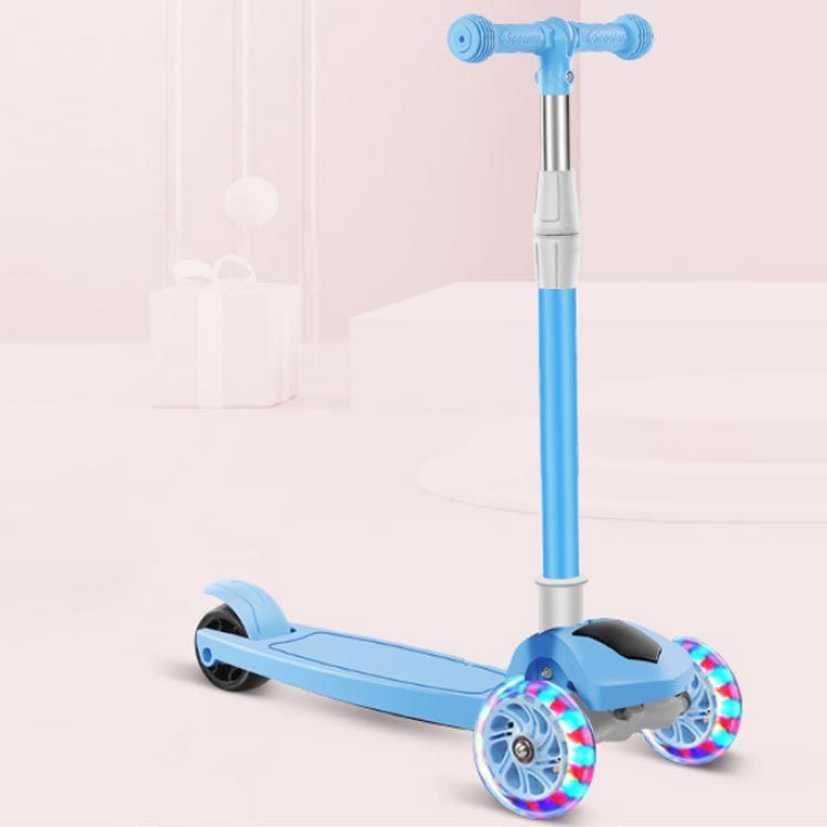 三輪車→キックボード　2way　折り畳み可能　水色　２歳～　LED Amazon.co.jp: キックボード キックスクーター子供用 3階段調節