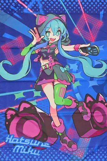 中古】タオル・手ぬぐい 初音ミク(くるみつVer.) プレミアムマルチ