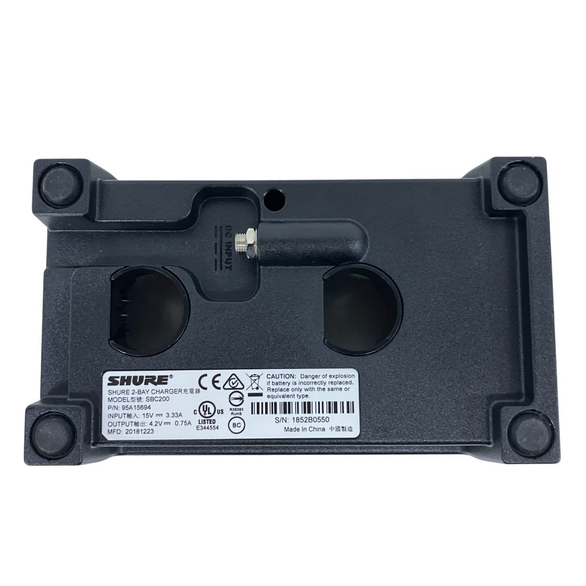 SHURE SM58 QLXD2 ワイヤレスマイク SBC200 ワイヤレス用充電器