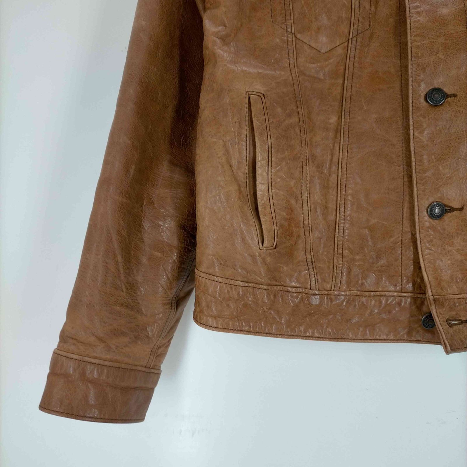 ギャップ Gap 90s old カウレザー トラッカージャケット 3rd
