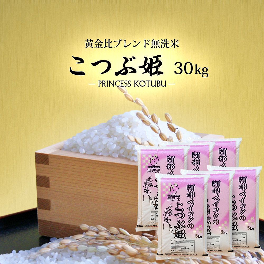 無洗米 こつぶ姫 30kg 産 オリジナルブレンド米 30キロ こめ お米
