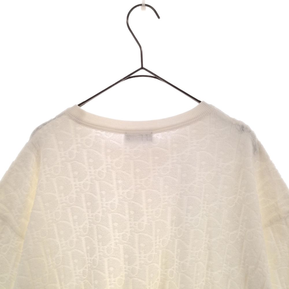 DIOR (ディオール) 21SS Oblique Tee オブリーク ジャガードパイルTシャツ 半袖 カットソー コットン ホワイト  113J692A0614