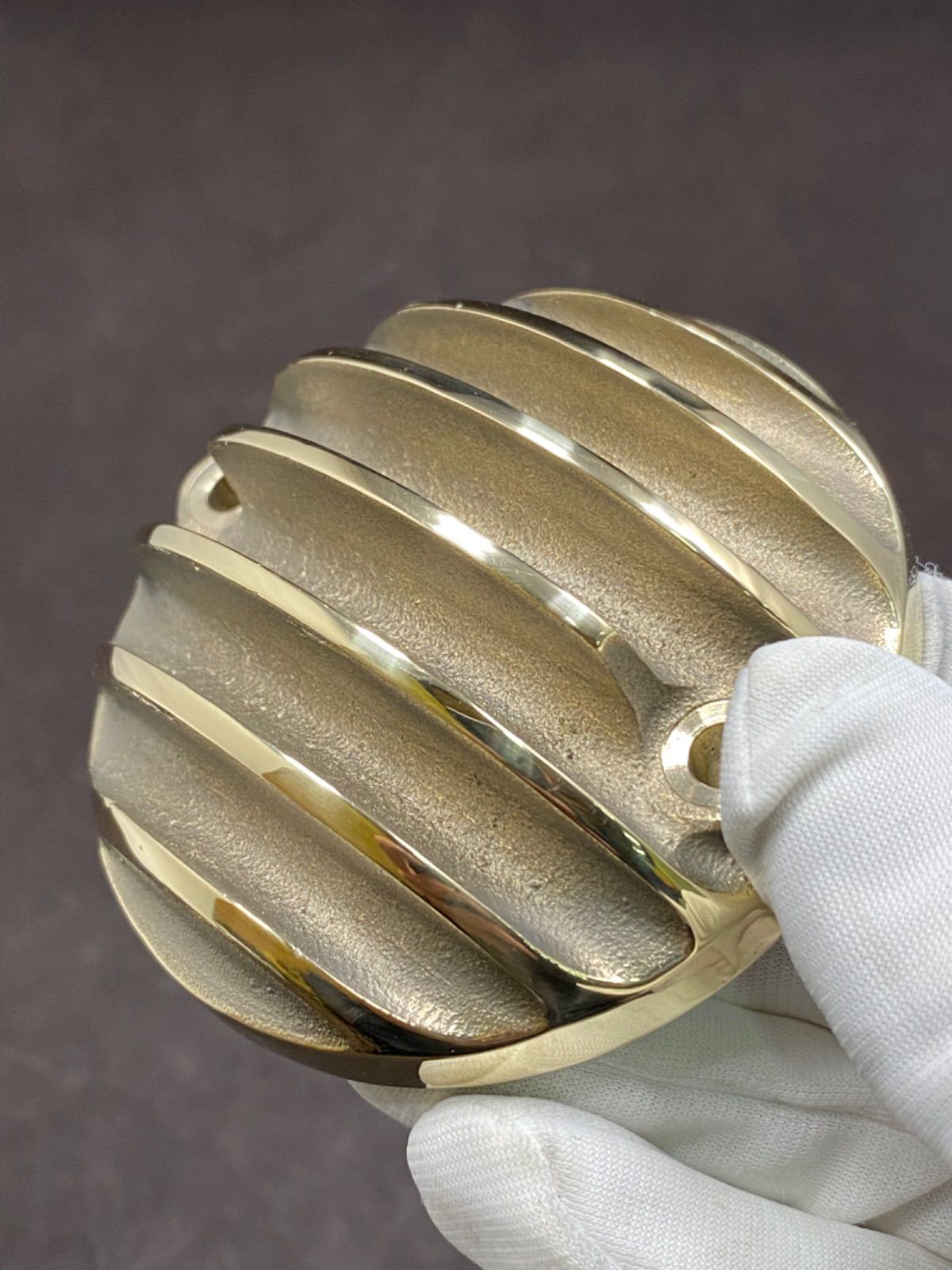 7fin 真鍮製ポイントカバー ハーレー ショベル ビックツイン