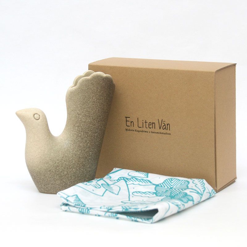購入 【新品】鹿児島 睦/バード/グレー/En Liten Van/小さな友達/花器