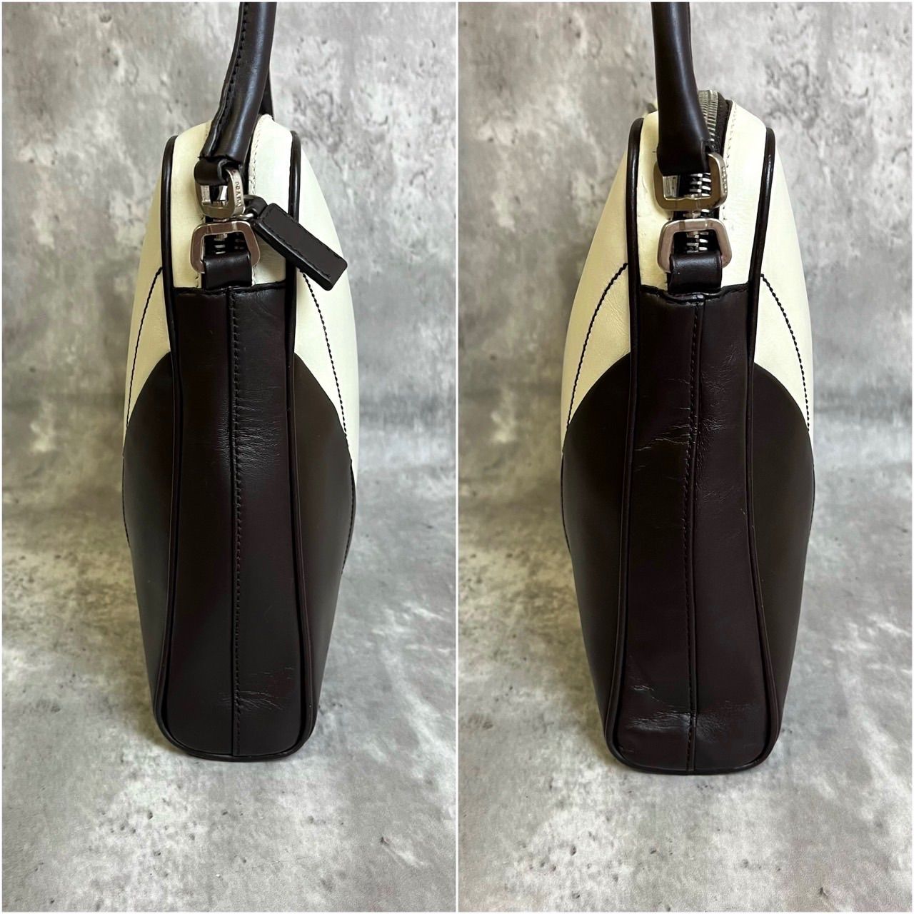 ✨良品✨ PRADA プラダ ワンショルダーバッグ トートバッグ バイカラー 