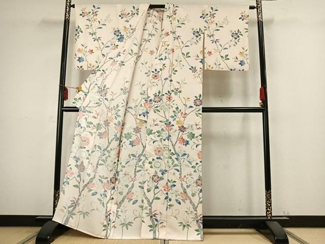 平和屋着物▽訪問着　単衣　辻が花　正絹　逸品　AABB2338fy 平和屋着物▽訪問着 単衣 辻が花 正絹 逸品 AABB2338fy