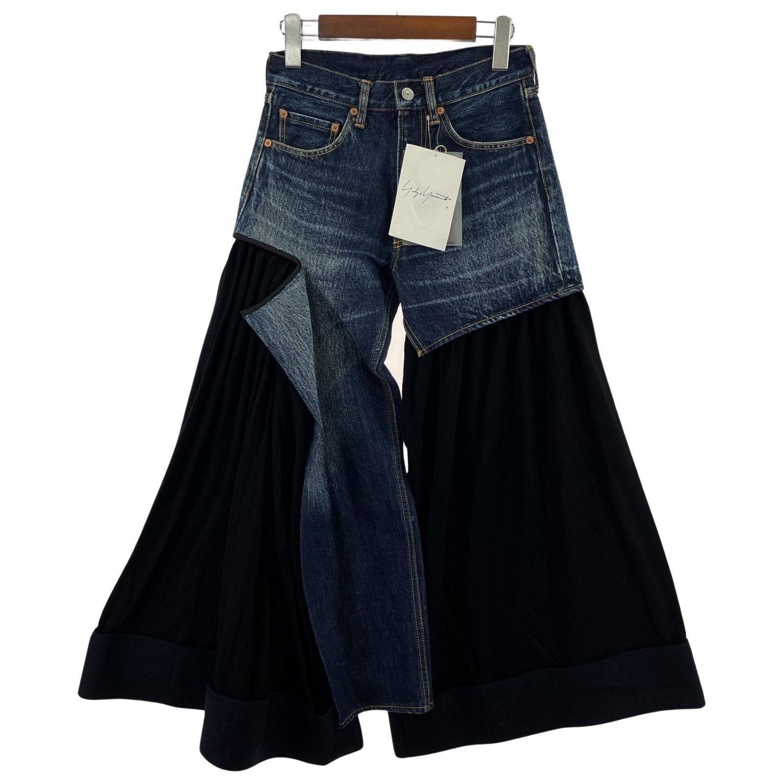 Yohji Yamamoto アシンメトリーワイドパンツ 1 ブラック - メルカリ