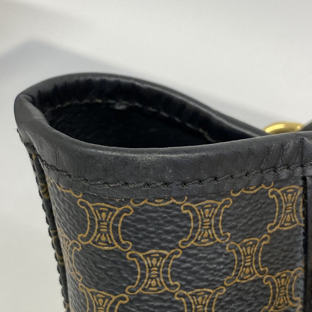 【美品】CELINE セリーヌ マカダム ベルト ゴールド ブラック イタリア製 極 美品 CELINE セリーヌ ヴィンテージ マカダム ブラゾン