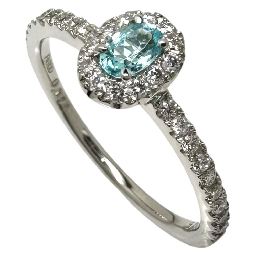 パライバトルマリン＆ダイヤPT900リング 12号 12号 パライバトルマリン 0.164ct ダイヤモンド 計0.25ct リング