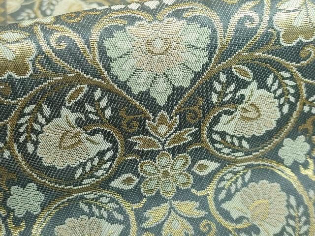 平和屋本店□極上 西陣織 陰山織物謹製 箔屋清兵衛 全通柄袋帯 吉祥花