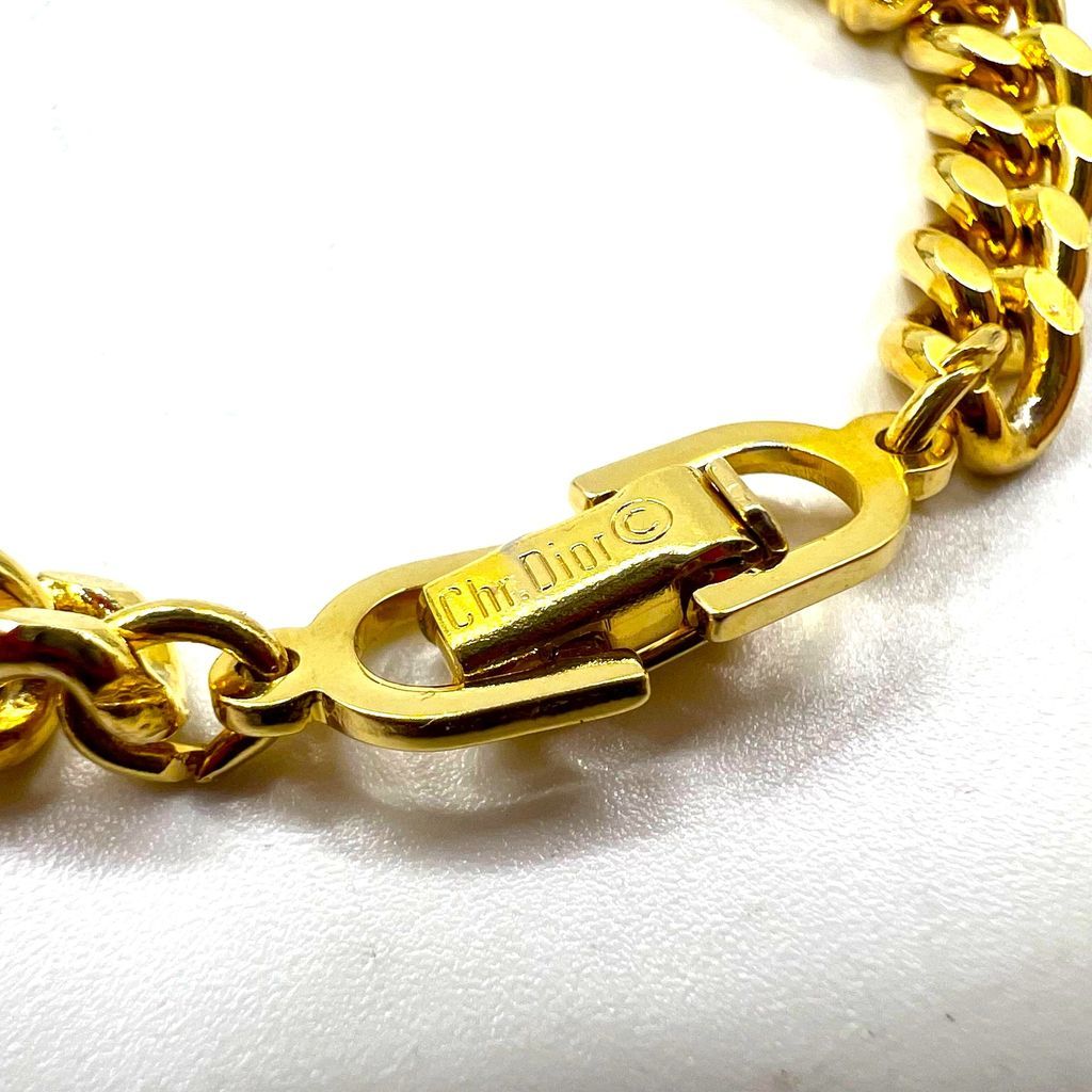 2624 Germany製✨Dior ブレスレット ゴールド 希少 刻印 Christian Dior ドイツ製 喜平 チェーン ブレスレット ゴールド