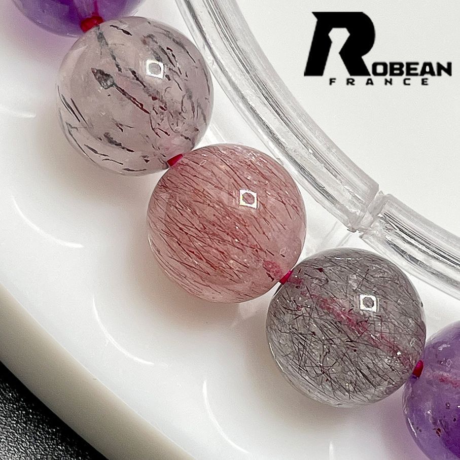 絶賛 EU製 定価6万円☆ROBEAN・スーパーセブン☆パワーストーン ブレスレット 天然石 原石 高級 綺麗 お守り 貴重 幸運 贈り物 ギフト  プレゼント 8.6-9.2mm 1001G488 - メルカリ