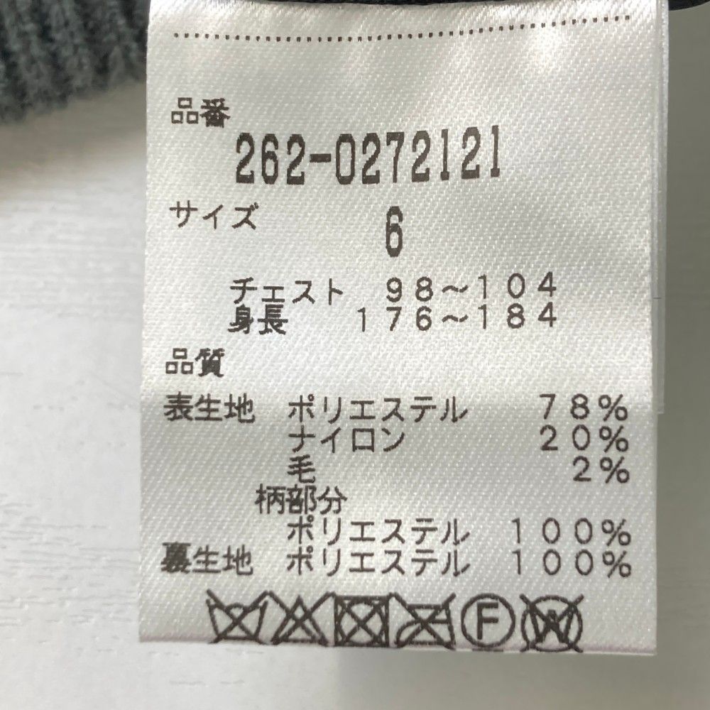 サイズ：6 JACK BUNNY ジャックバニー 裏地付 ニット ジップジャケット