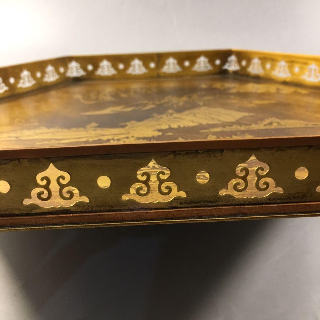 黄銅 山高志遠茶盤 茶器 工芸品  置物 黄銅 山高志遠茶盤 茶器 工芸品 置物 - メルカリ