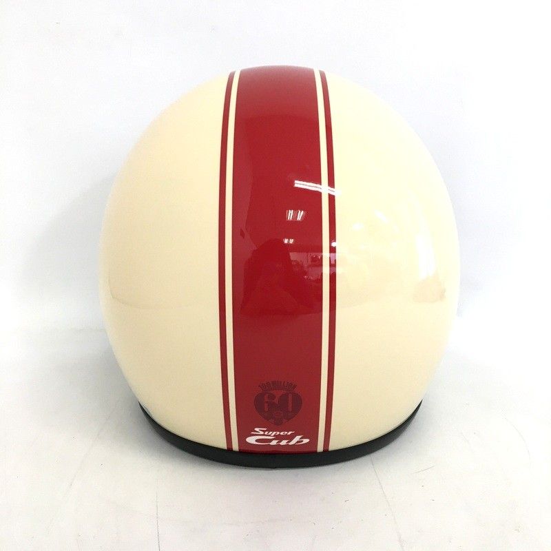 HONDA ホンダ Super Cub 60周年モデル ジェットヘルメット Lサイズ ベージュ レッド グラフィック オートバイ ツーリング ライディング バイカー バイク用品 TA3352 FFCRYSTALESIA_COM