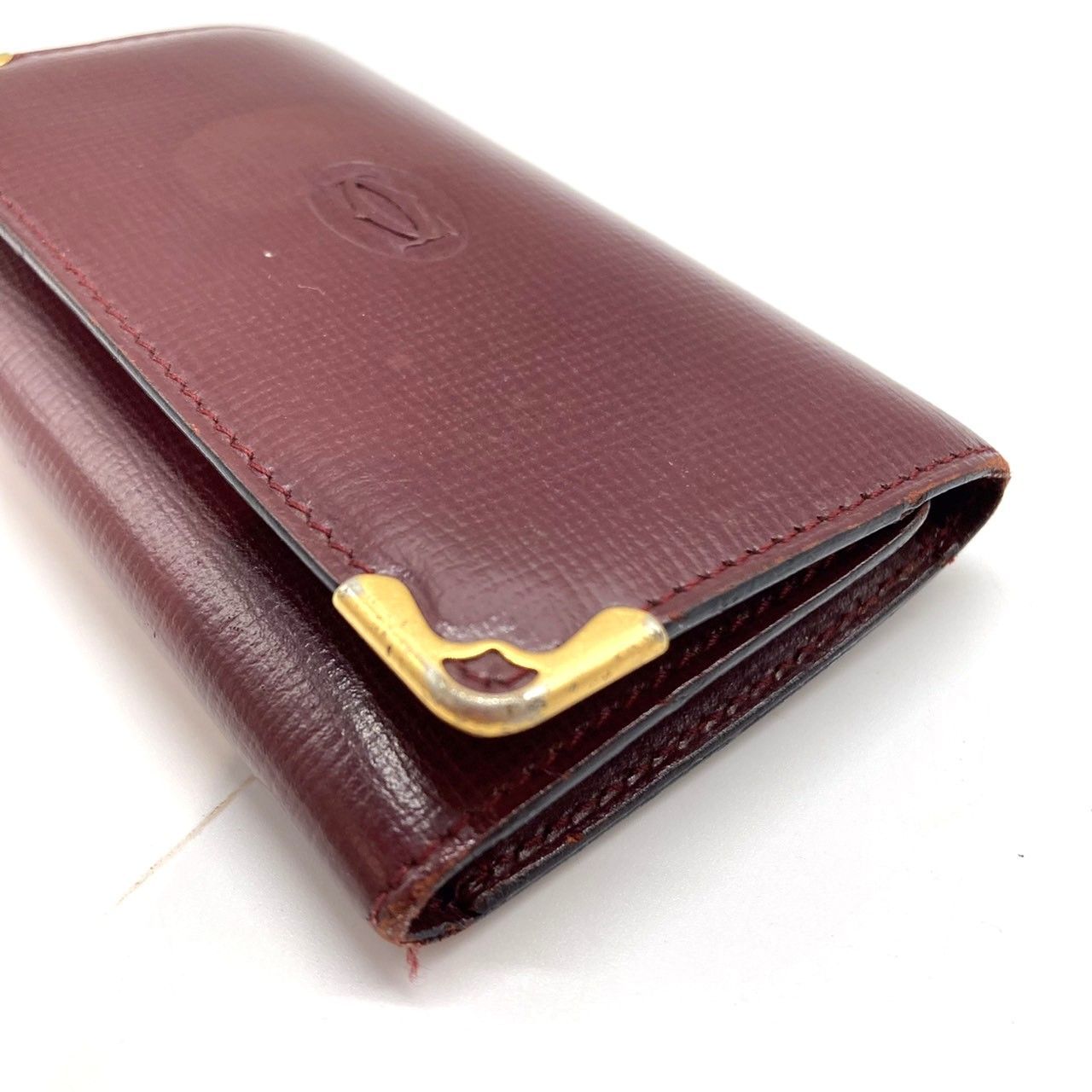 ☆カルティエ Cartier キーケース6連 マストライン レザー レッド系