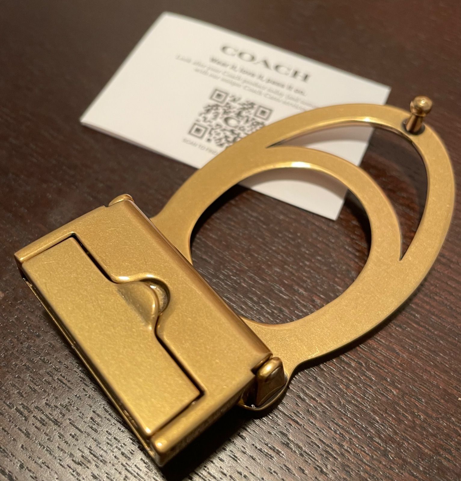 COACHコーチ新品シグネチャースライド バックルのみ 交換用 幅3.5cm