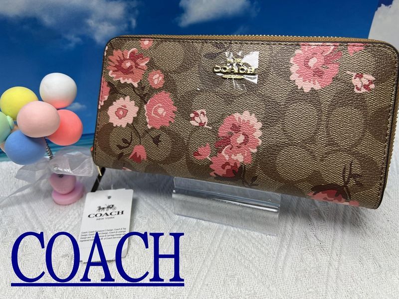 COACH  財布 コーチ長財布 シグネチャー プレイリー デイジー クラスター フローラル アコーディオン クリスマス プレゼント 誕生日  贈り物  長財布 レディース 新品未使用  C186 F78018 14