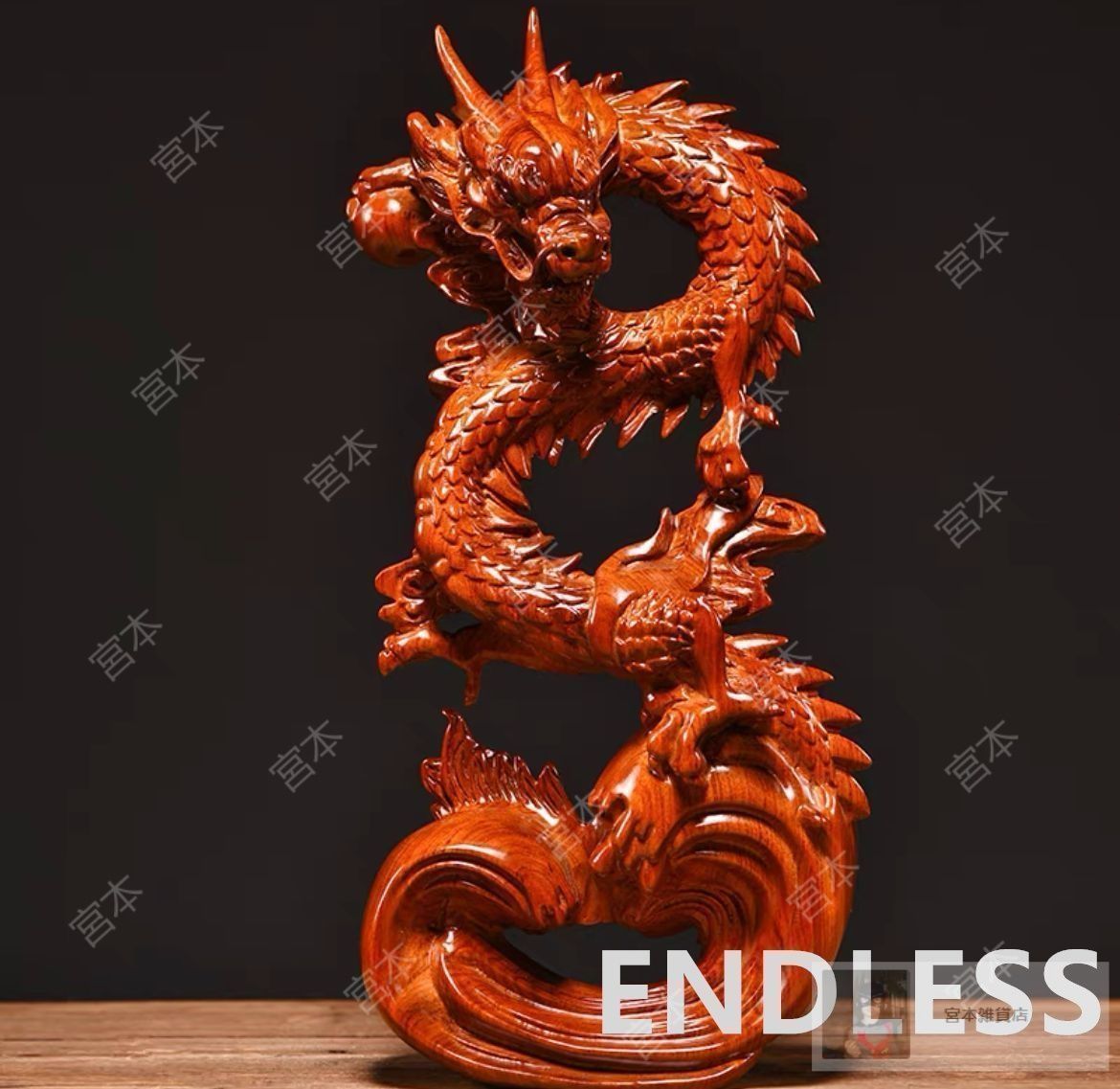 檀木 龍　置物　彫り物F.47 檀木 龍 置物 彫り物F.47 - メルカリ