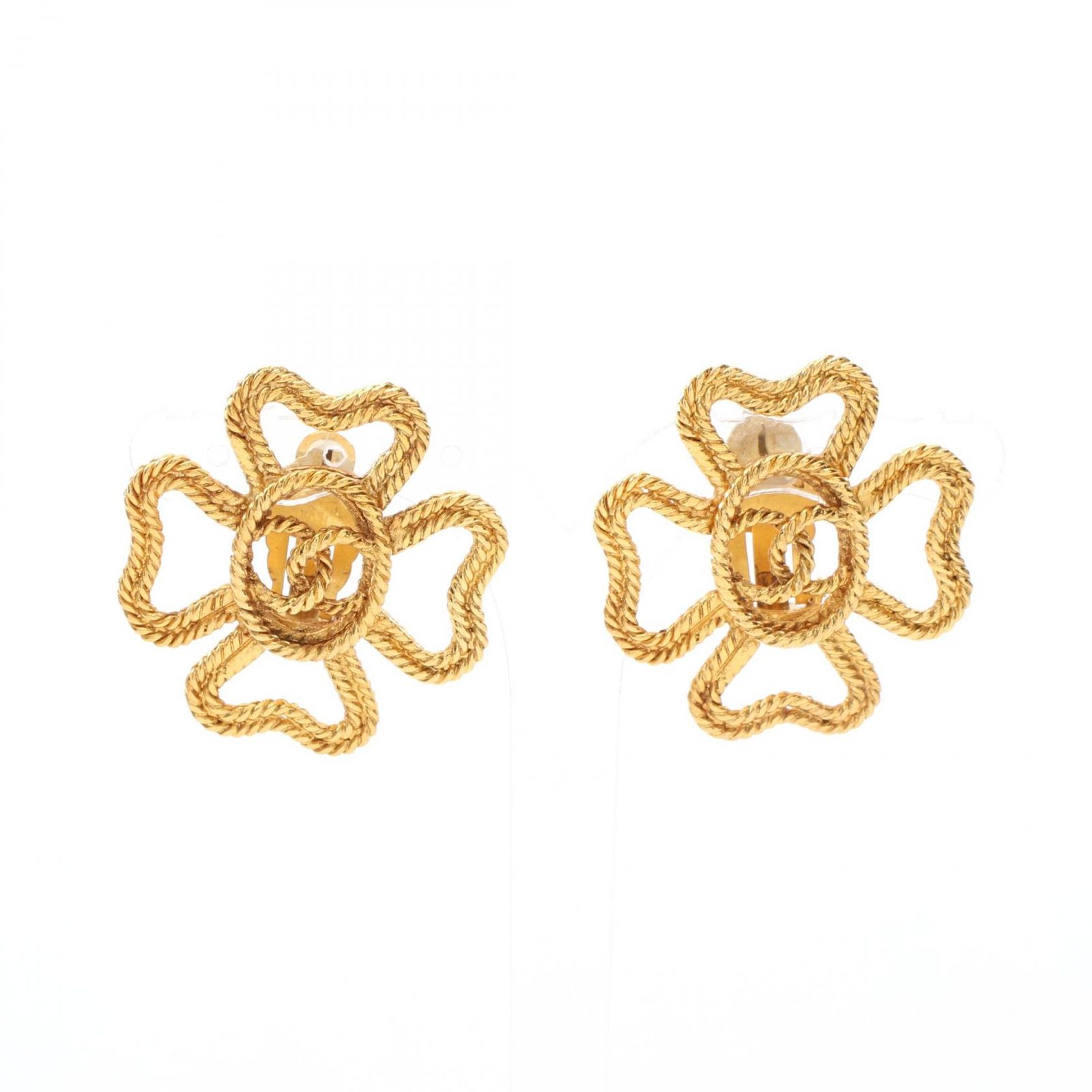 シャネル CHANEL イヤリング ココマーク GP ゴールドメッキ イヤリング レディース Used B