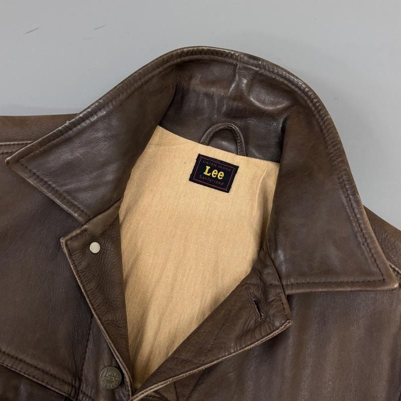 【美品】Lee リー レザージャケット 101J ダークブラウン 試着対象】RIDERS JACKET LEATHER【カウレザー】|Lee|リー