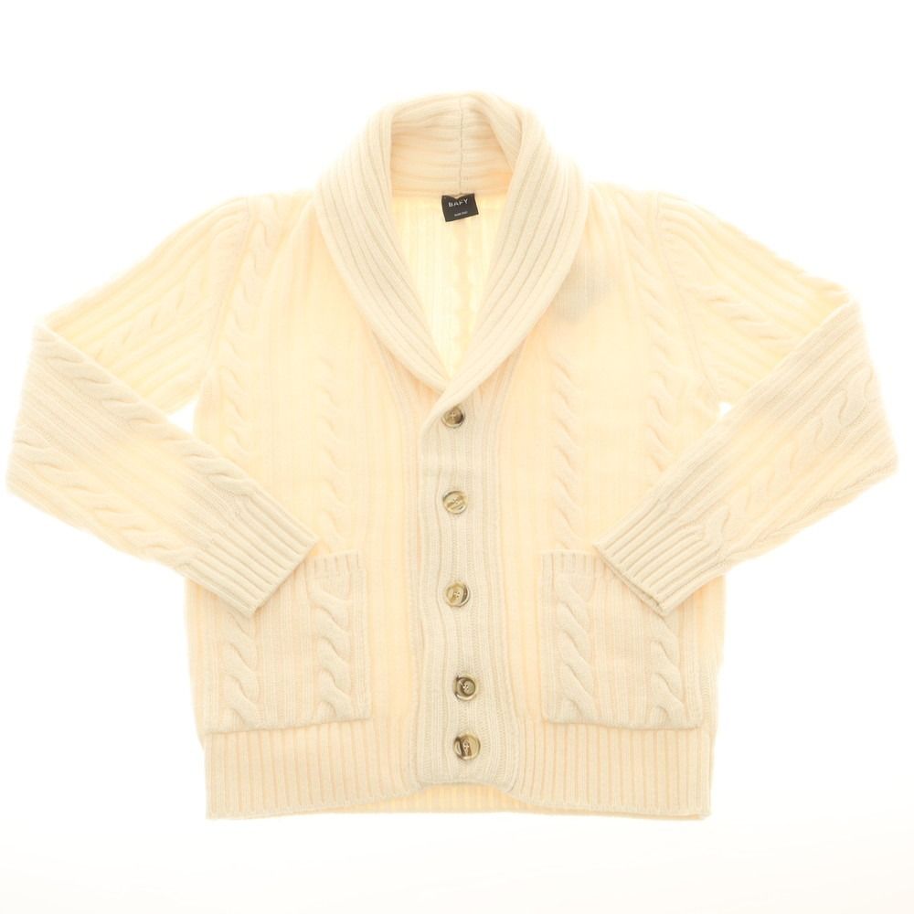 バフィー BAFY ローゲージ ウール ショールカラー カーディガン オフホワイト サイズ46 メンズ