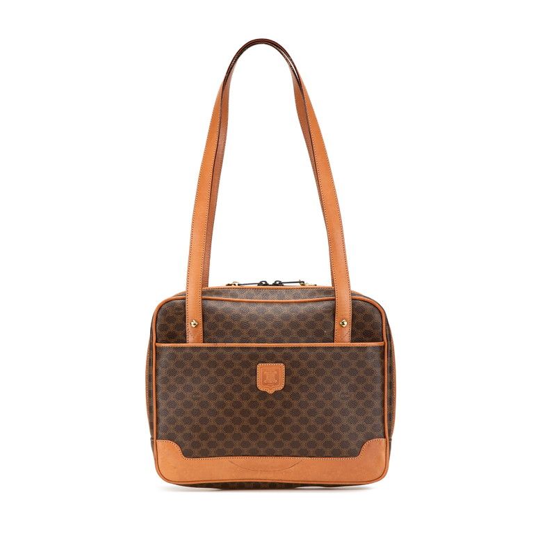セリーヌ マカダム ブラウン PVC レザー レディース CELINE 1-0210957