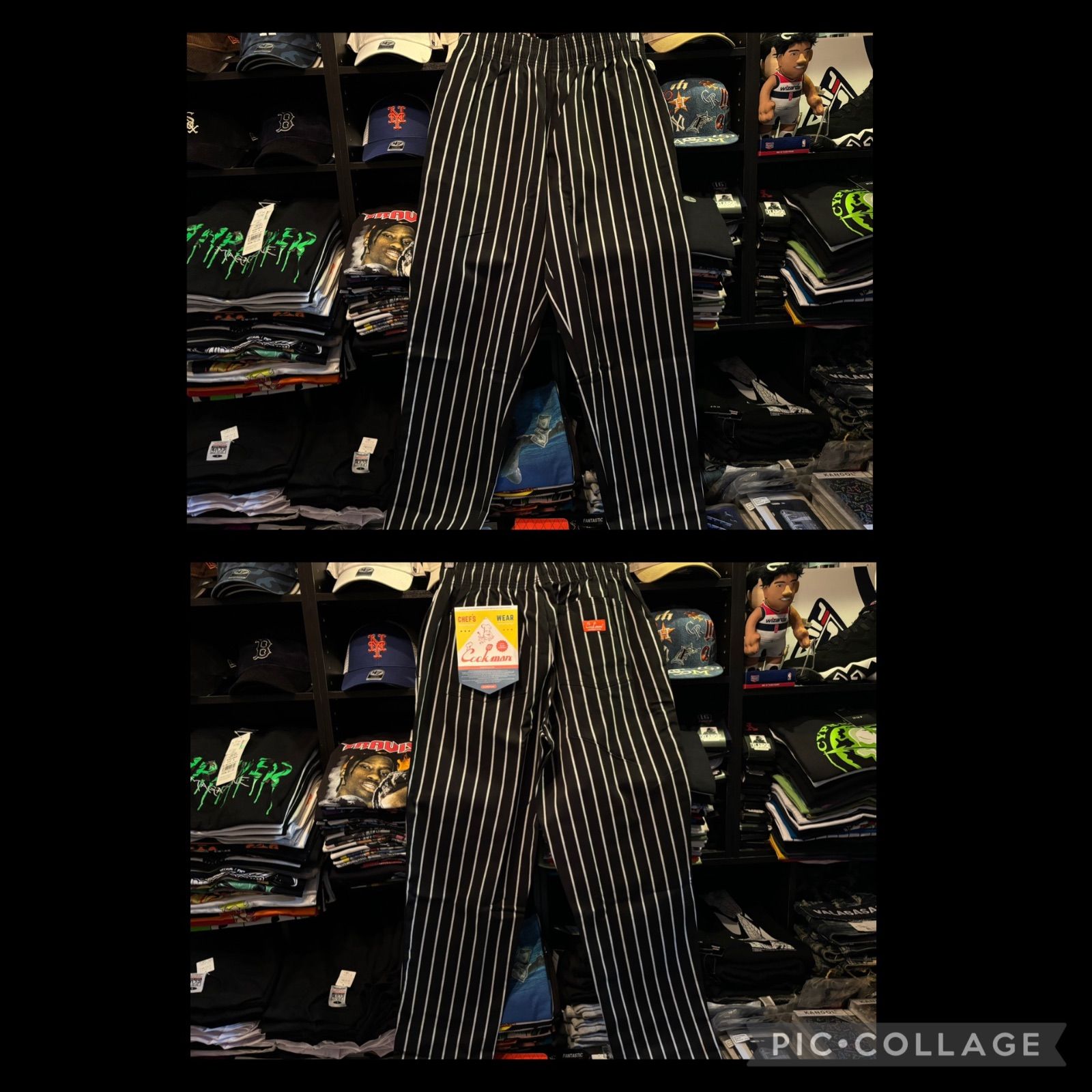 Cookman シェフパンツ Chef Pants Stripe Black Mサイズ