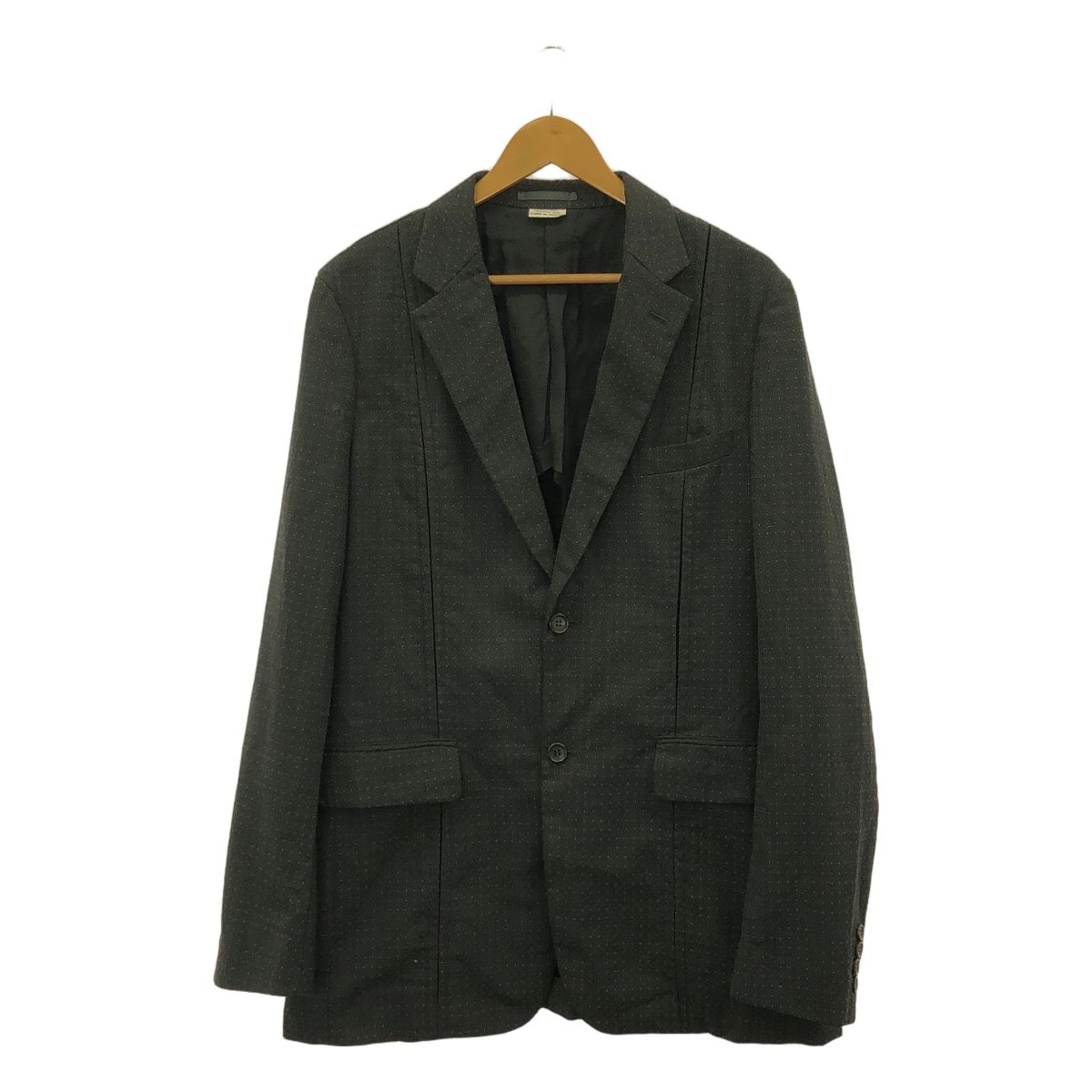 COMME des GARCONS HOMME DEUX | コムデギャルソンオムドゥ | 2018SS | ダイヤ柄 ポリウール 2B テーラードジャケット | XL | チャコールグレー | メンズ