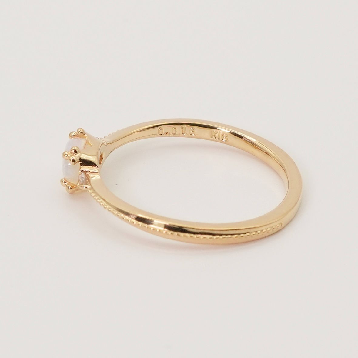 美品 アガット オパール×ダイヤモンド K18 リング /24-3495S - メルカリ 