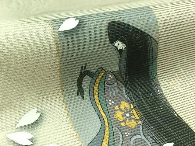 振り袖 南蛮船風景文 手描き 金彩 アンティーク 平和屋着物○豪華振袖 手描き 草花文 暈し染め 金彩 正絹 逸品
