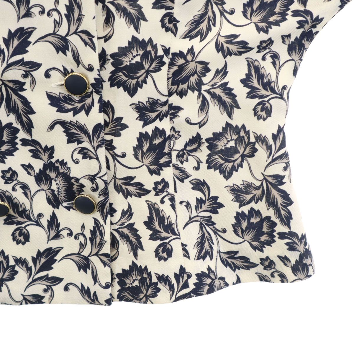 マックスマーラ　花柄 ノーカラージャケット MAX MARA マックスマーラ 花柄 ペプラム ノーカラージャケット 9