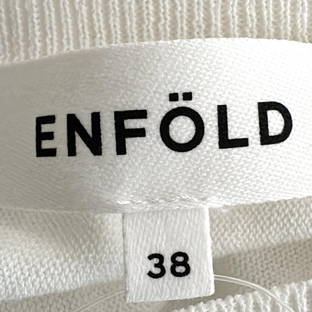 ENFOLD - ENFOLD(エンフォルド) 七分袖セーター サイズ38 M レディース - 白 クルーネック ENFOLD - ENFOLD(エンフォルド) 七分袖セーター サイズ38 M