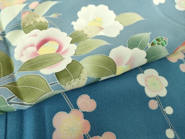 平和屋着物＊夏物 訪問着 絽 草花文 暈し染め 正絹 逸品 DAAV5114az