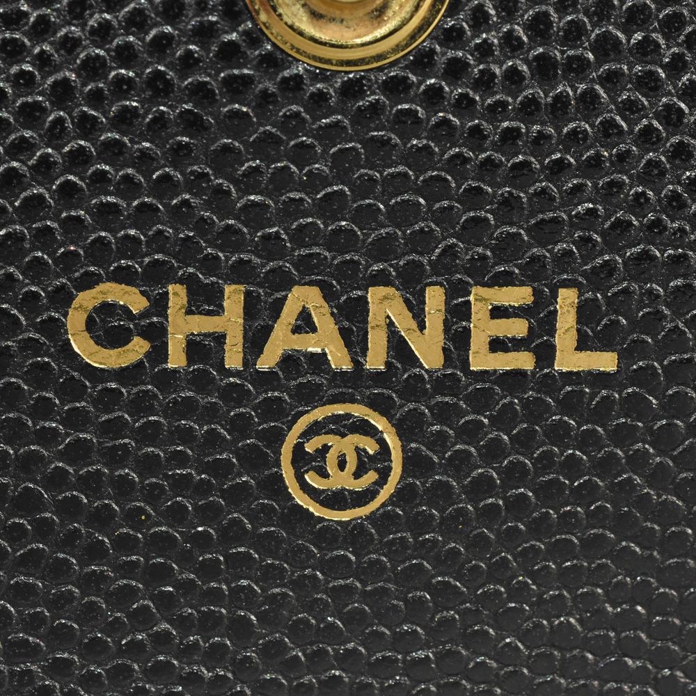 シャネル CHANEL ボーイシャネル  長財布 キャビアスキン ブラック【中古】