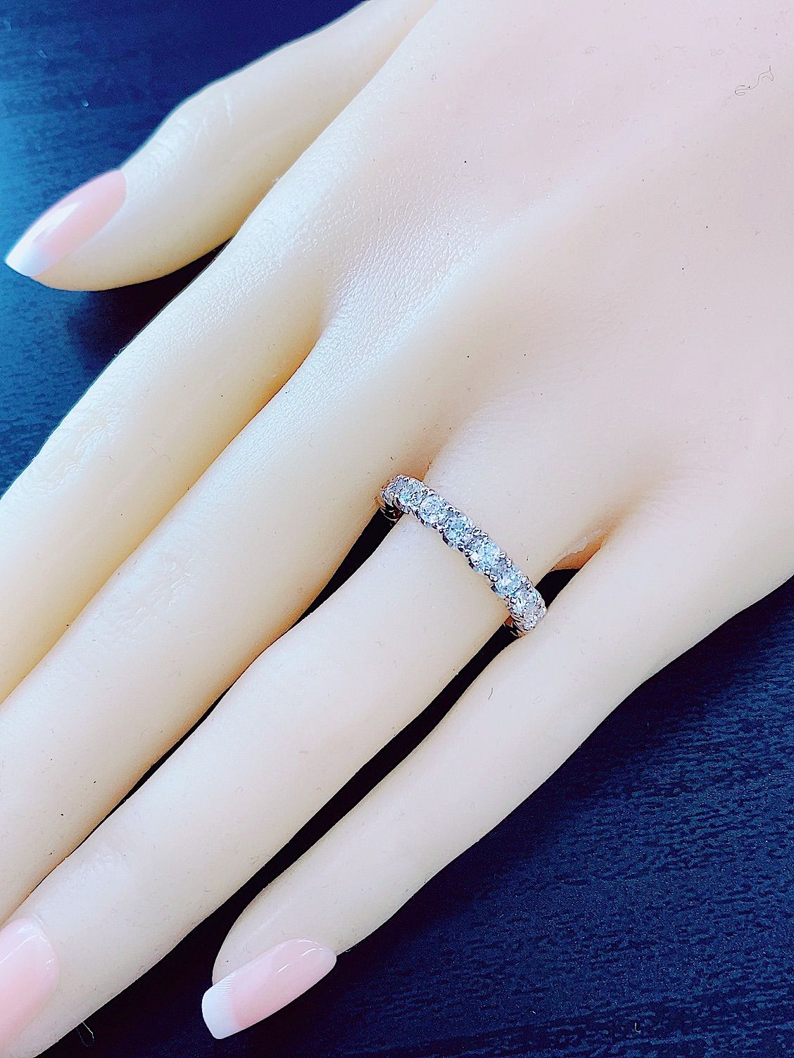 完全オーダー制☆3.00ct☆ボックス✨4点留めダイヤモンドフル 