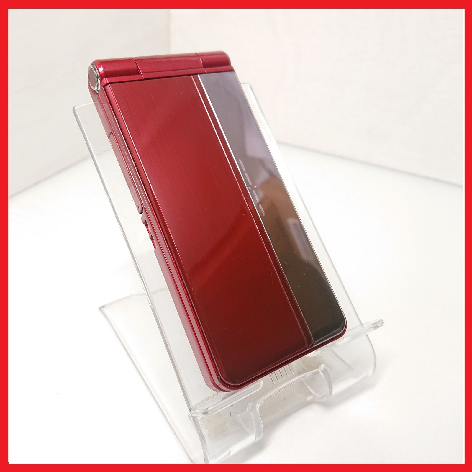 【A1785】P-01H 美品 ドコモガラケー 保証有 docomo 送料185円同梱可能 動作確認済 IIJmioケータイプラン対応格安SIM利用可能 中古美品 ドコモ docomo ガラケー P-01H レッド Red 動作OK 中古