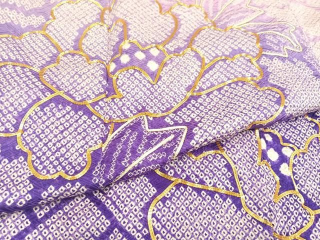 平和屋着物○豪華振袖 駒刺繍 絞り 牡丹 やまと誂製 正絹 逸品