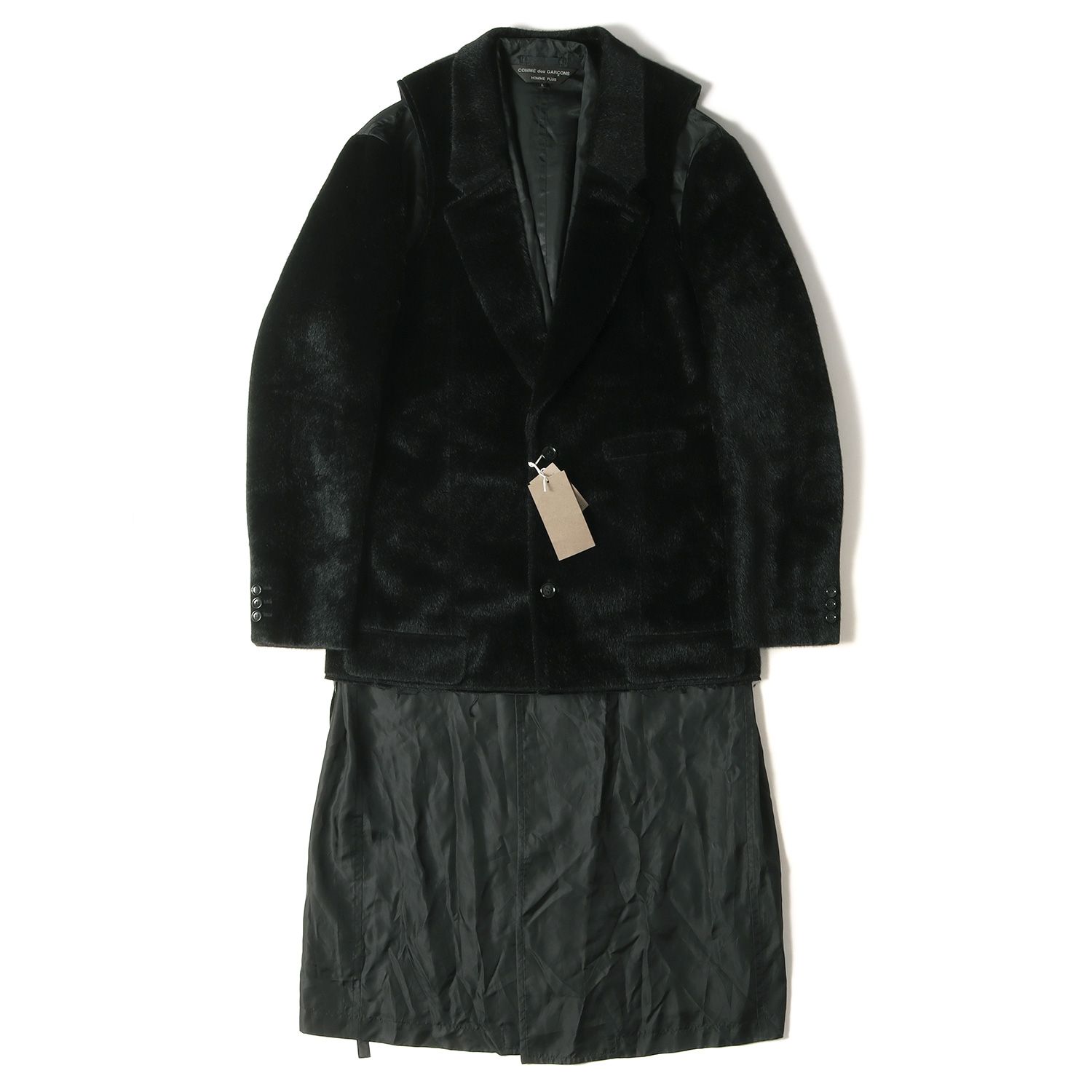 美品 COMME des GARCONS コムデギャルソン コート レイヤード フェイク 