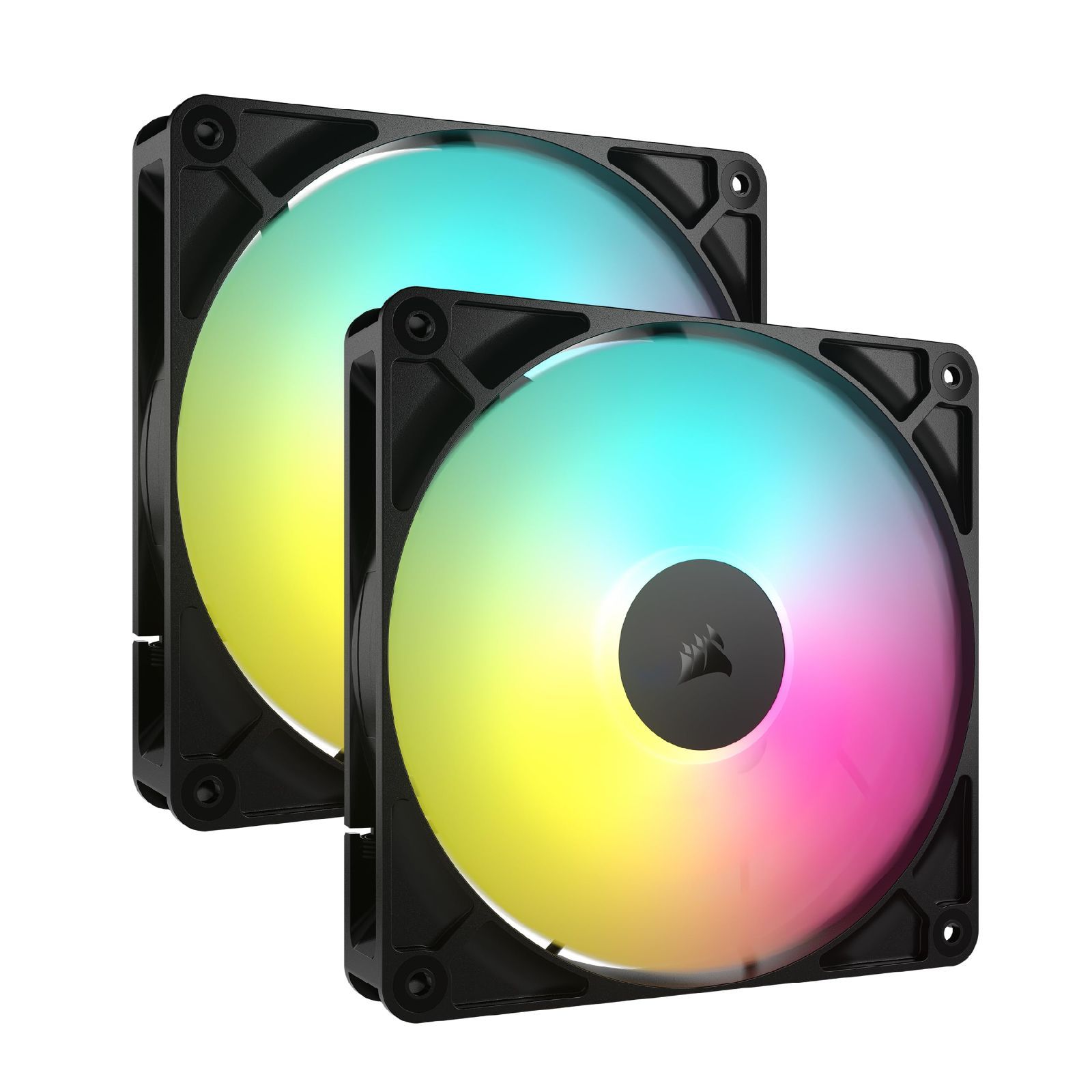 CORSAIR RS140 ARGB PWM 140mm PCケースファン デイジーチェーン対応 デュアルパック ブラック CO-9050183-WW