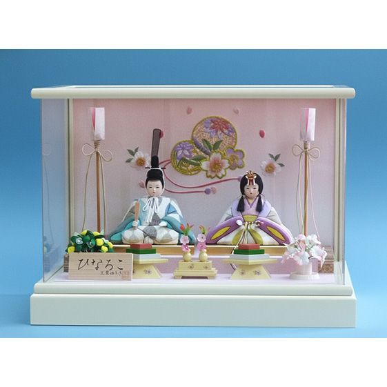 オフホワイト塗アクリルケース飾り 豪華