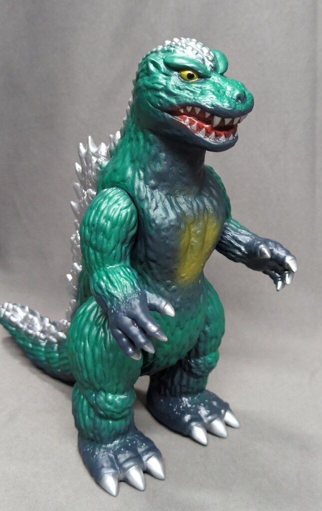 マーミット 世紀の大怪獣シリーズ ゴジラ 小松崎茂イラスト版 黒成型 緑銀塗装