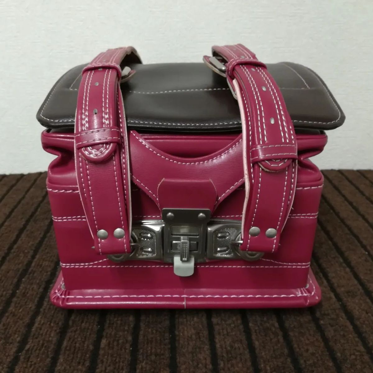 牛革 ランドセル ツートン ローズ系 × ボルドー系 背革 ピンク系 1506