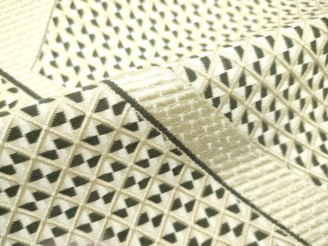 平和屋本店■極上　1897年創業　名門岡野　本場筑前博多織　千年工房　山縣浩司　八寸名古屋帯　切子柄　逸品　CZAA2138s5 平和屋本店□極上 1897年創業 名門岡野 本場筑前博多織 千年工房 山縣