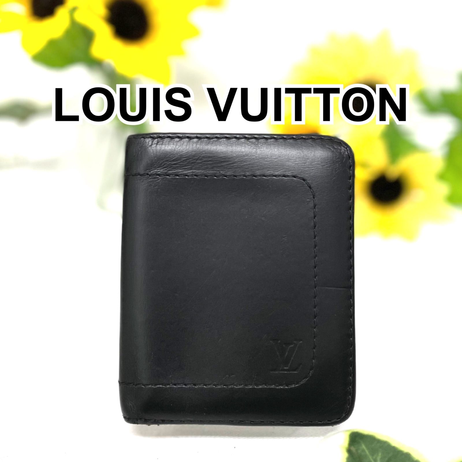 Louis Vuitton ルイヴィトン ユタ コンパクト ウォレット 二つ折り財布M92575 ブラック - メルカリ