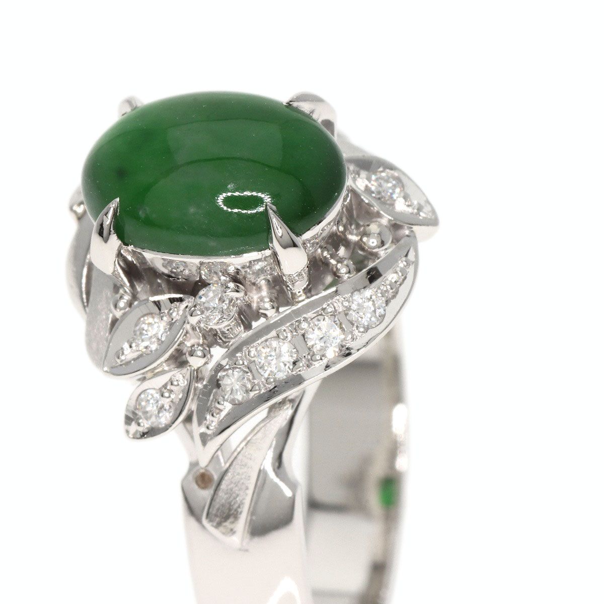 ❤️未使用❤️ BIG ラベンダー翡翠 含浸無 ダイヤ プラチナ リング 第176回抽選販売＞ラベンダー翡翠（ヒスイ）7.16ct ダイヤモンド