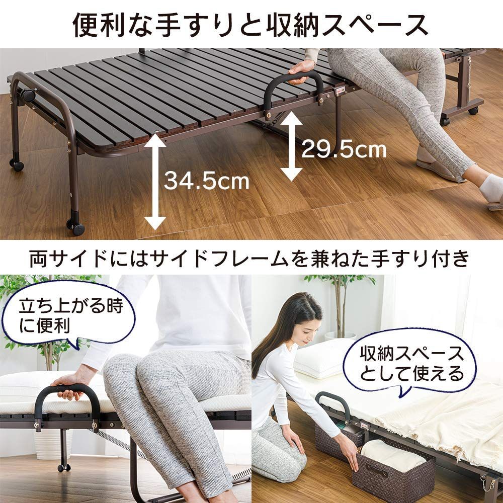 新着商品 すのこ33枚タイプ ベッドフレーム ハイタイプ シングル 桐 折りたたみベッド 桐無垢材 すのこベッド ナチュラル ベッド FDBB-9939 アイリスプラザ WWW_KANDAIZUMI_COM